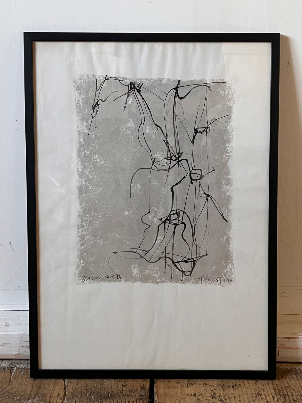 Franz Roupec: Mischtechnik auf Papier (Federzeichnung, Gouache), bezeichnet, signiert und datiert, 1978, gerahmt hinter Glas