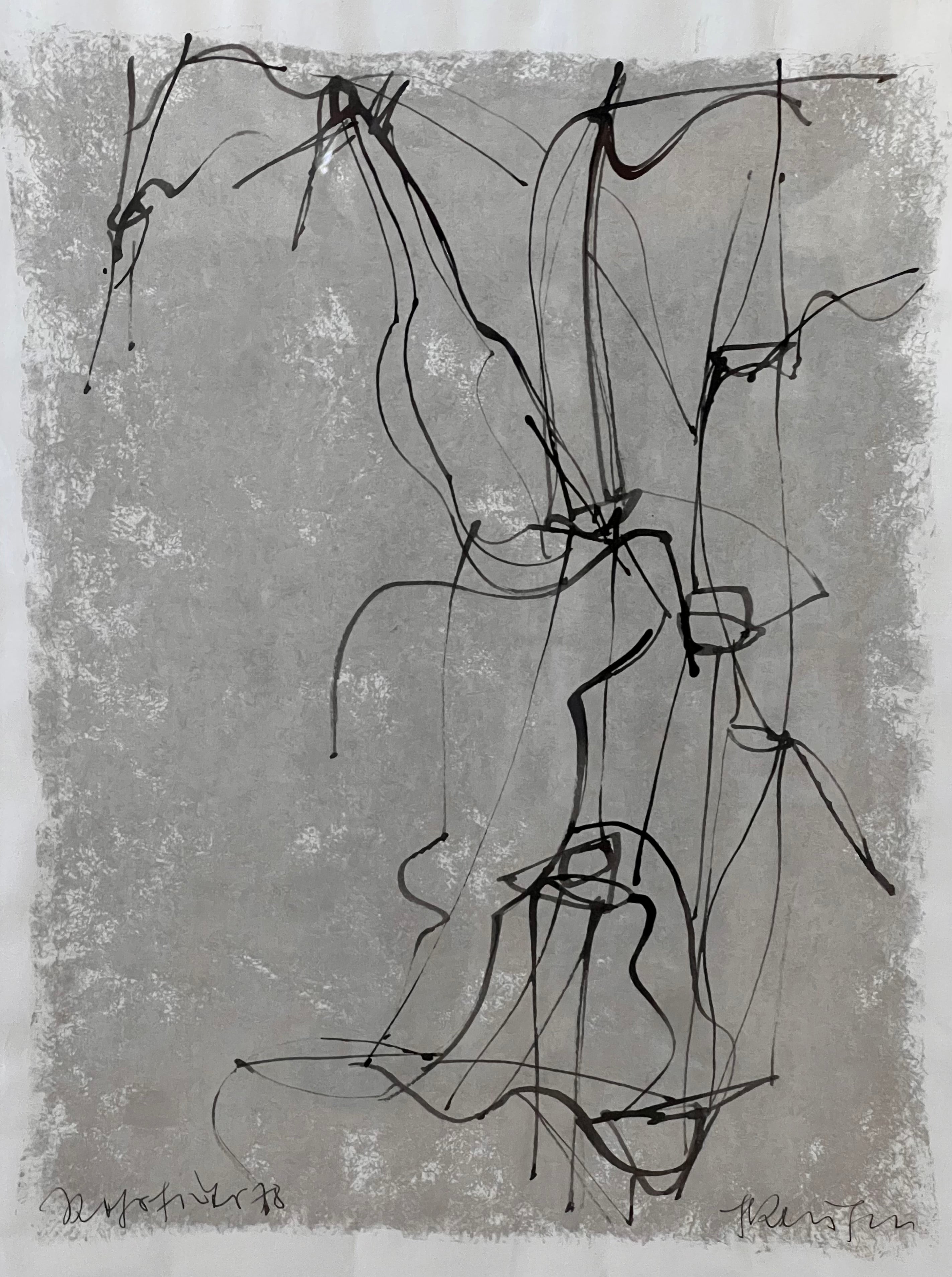 Franz Roupec: Mischtechnik auf Papier (Federzeichnung, Gouache), bezeichnet, signiert und datiert, 1978, gerahmt hinter Glas