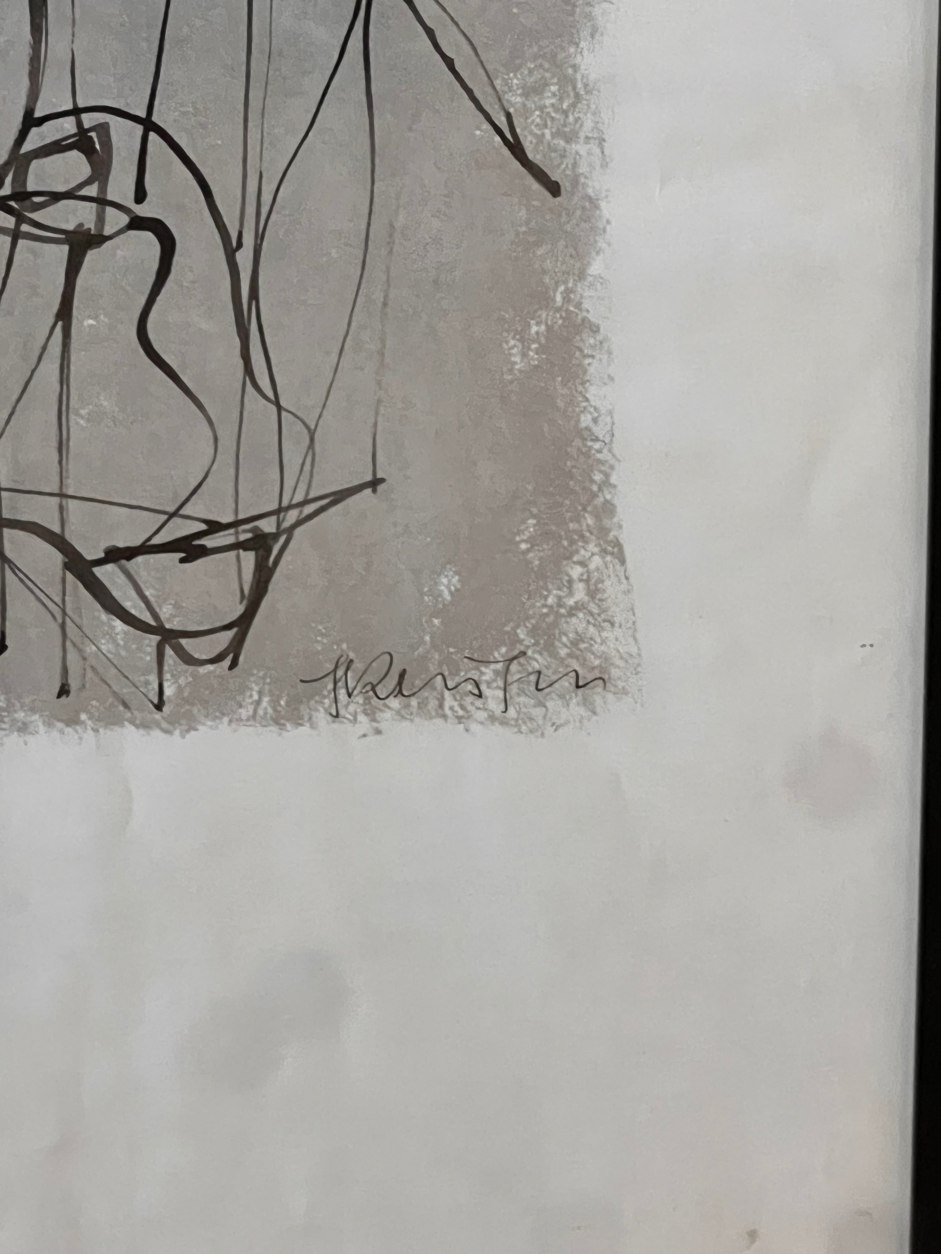 Franz Roupec: Mischtechnik auf Papier (Federzeichnung, Gouache), bezeichnet, signiert und datiert, 1978, gerahmt hinter Glas