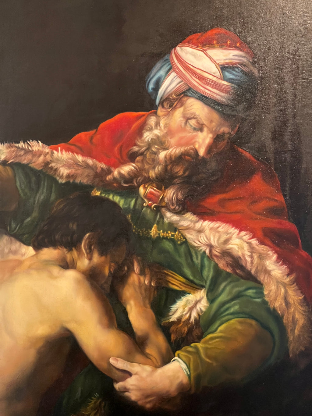 Großes Gemälde "Die Heimkehr des verlorenen Sohnes"